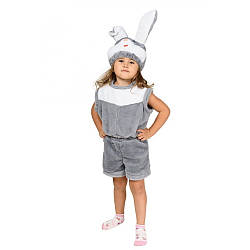 Дитячий карнавальний костюм Кролика з кофтою сірий