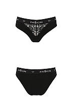 Трусики з широкою гумкою і мереживом Passion PS001 PANTIES S, black, фото 4