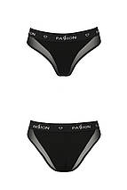 Трусики з прозорою вставкою Passion PS002 PANTIES S, black, фото 4