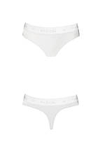 Трусики-бразиліана з бавовни Passion PS005 PANTIES L, white, фото 4