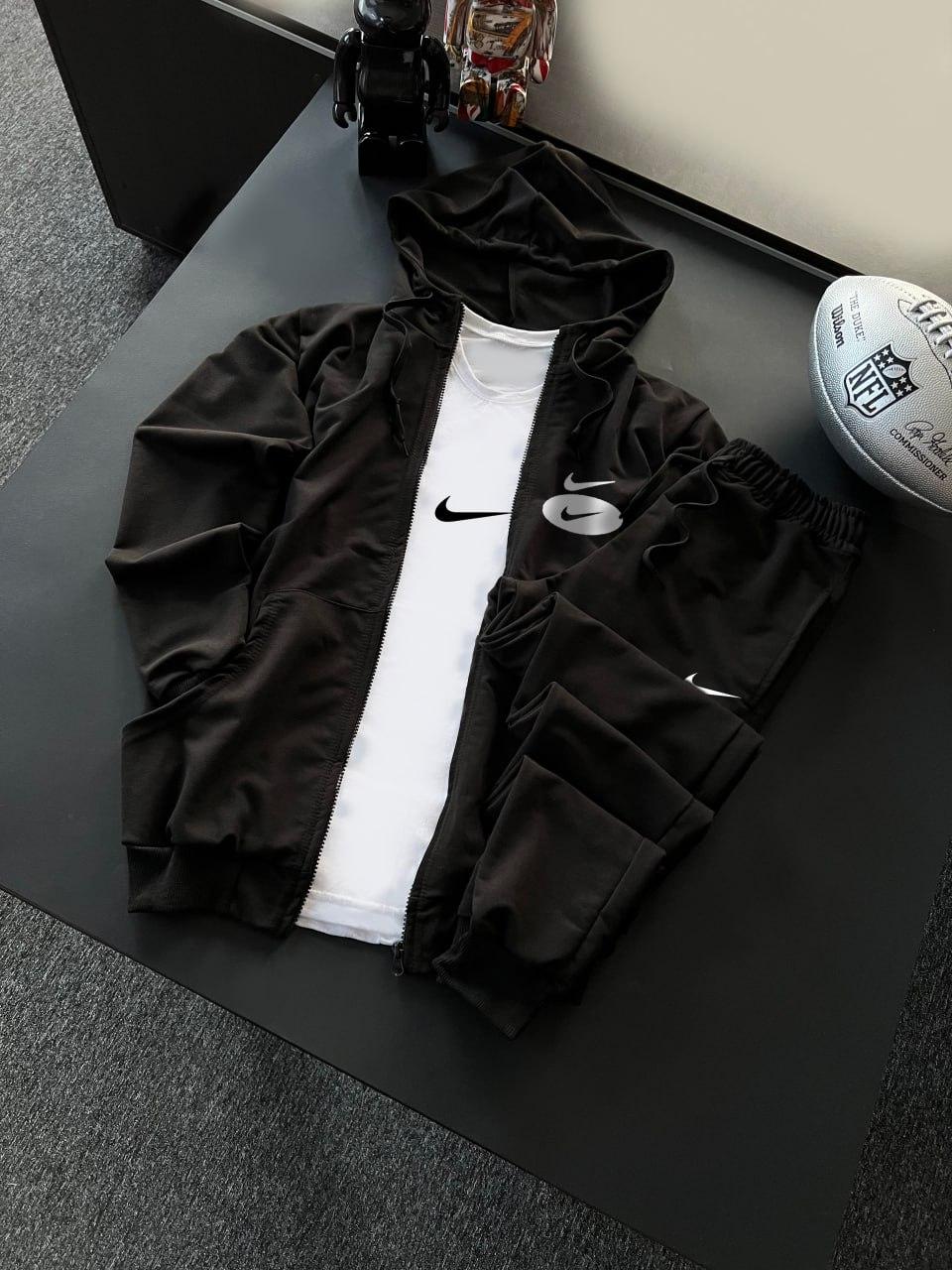 Комплект чоловічий Nike спортивний костюм футболка весняний осінній літній найк чорний весна осінь літо, фото 1