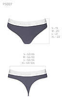 Спортивні трусики-стрінги Passion PS007 PANTIES M, dark grey, фото 3