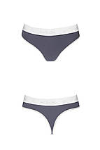 Спортивні трусики-стрінги Passion PS007 PANTIES M, dark grey, фото 4