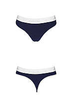 Спортивні трусики-стрінги Passion PS007 PANTIES XL, navy blue, фото 4