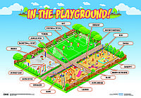 Книга Англійський плакат "In The Playground!" з картками (9786177713394) Лінгвіст