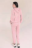 Спортивний костюм із плюшу для вагітних, пудра-рожевий, фото 3