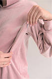 Спортивний костюм із плюшу для вагітних, пудра-рожевий, фото 4