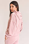 Спортивний костюм із плюшу для вагітних, пудра-рожевий, фото 6
