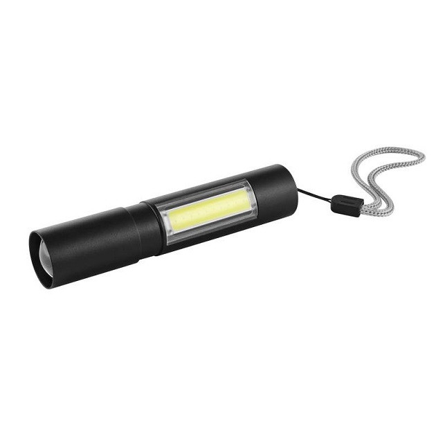 Ліхтарик кишеньковий X-Balog BL-1501 ХРЕ+COB із вбудованим акумулятором Чорний