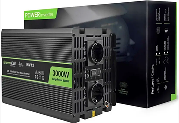 Перетворювач DC-AC Green Cell INV21 24V/230V 3000/6000W