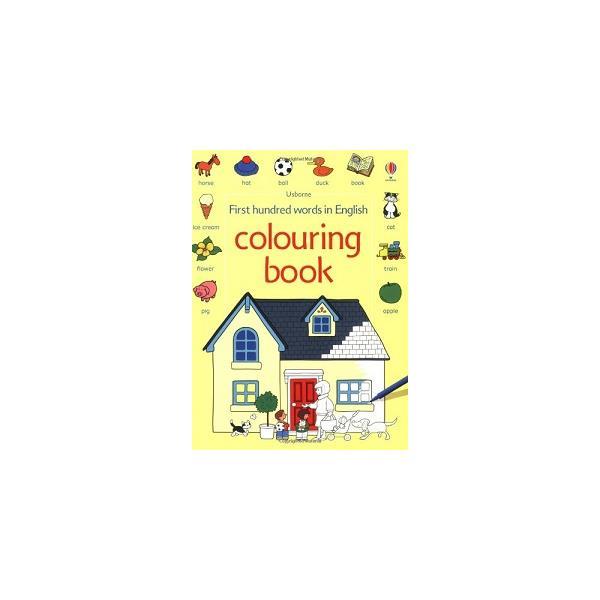 Книга First 100 Words in English. Colouring Book (9781409500445) Usborne