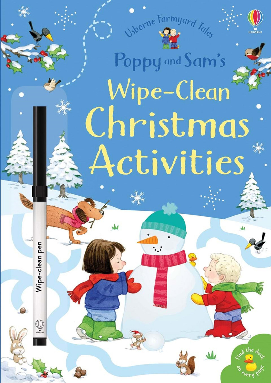 Книга FYT Poppy and Sam's Wipe-Clean Christmas Activities (9781474962599) Usborne