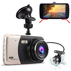 Автомобільний відеореєстратор 4'' із камерою заднього виду DVR CT 503 1080P / Автореєстратор парктронік