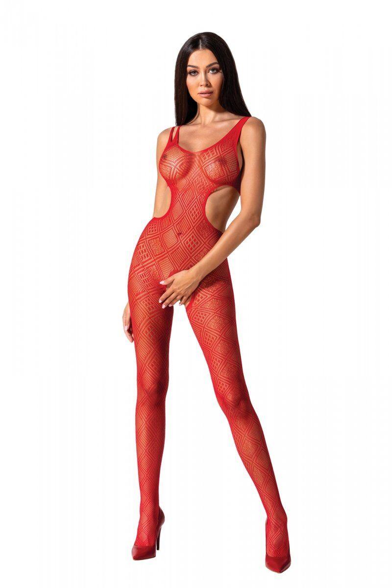 Еротичний бодістокінг з малюнком Passion BS085 red