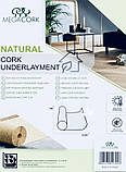 Підкладка натуральна під ламінат коркова CORK UNDERLAYMENT 4 мм*10 м., фото 2