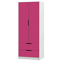Распашной шкаф Teenager белый / розовый ТМ Viorina-Deko