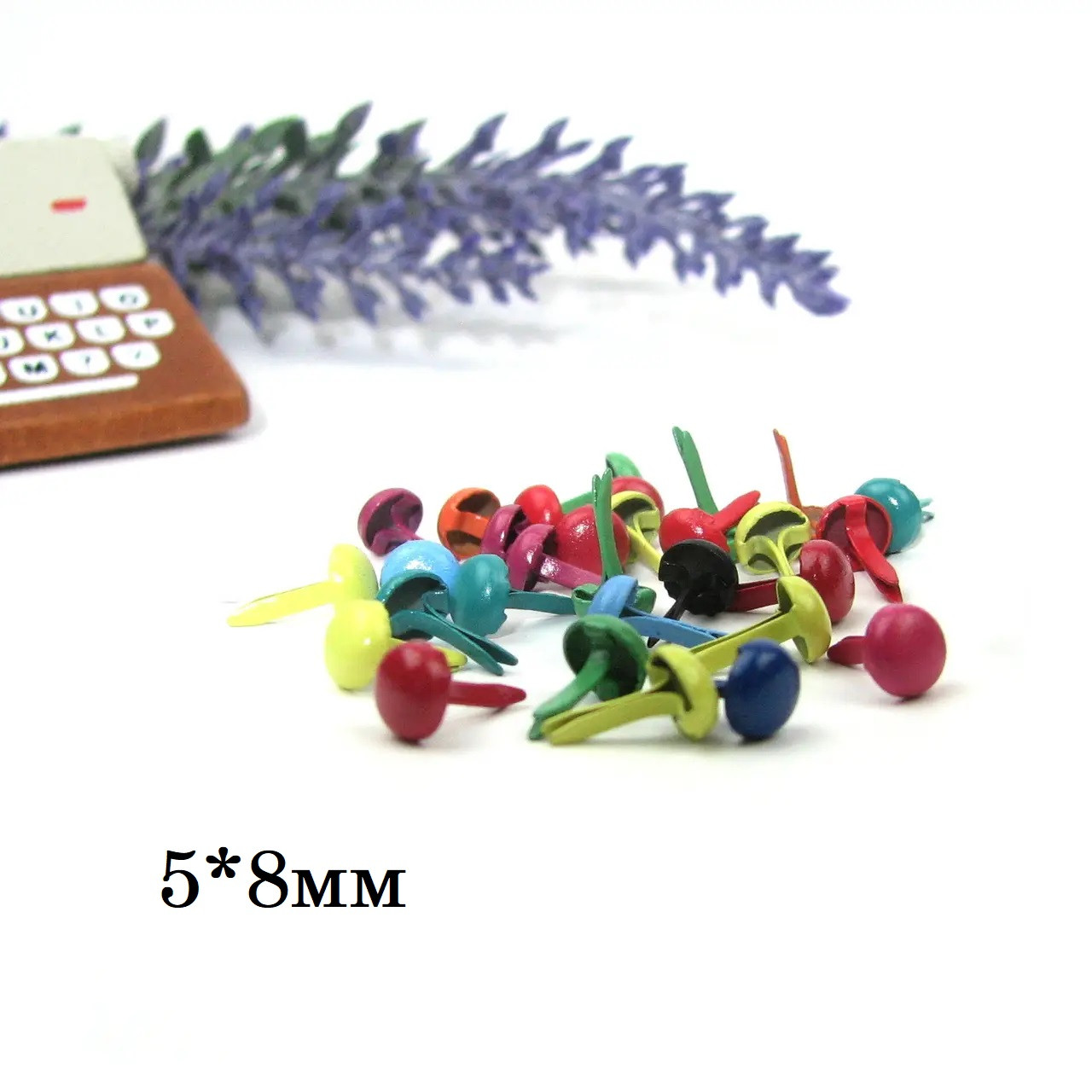 Брадси для рукоділля 5*8мм різні кольори 25шт BRM043, фото 1