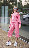 Детский спортивный костюм для девочки, летний с кюлотами 2080 | на рост 134-140, 140-146, 146-152, 152-158р.