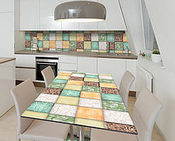 Наліпка 3Д виниловая на стол Zatarga «Мозаика» 600х1200 мм для домов, квартир, столов, кофейн, кафе