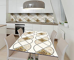 Наліпка 3Д виниловая на стол Zatarga «Узорные косы» 600х1200 мм для домов, квартир, столов, кофейн, кафе