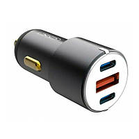 АЗУ XO CC45 PD30W PD+USB30W Shared 60W Metal High Power Car Charger Black