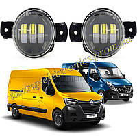 Противотуманные фары LED 45watt Renault Master III [2010-н.в.] 5500lumen бело-желтые на 3 линзы с четкой СТГ