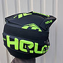 Шолом Helmo кросовий Black Green матовий + окуляри рукавички та маска в подарунок, фото 3