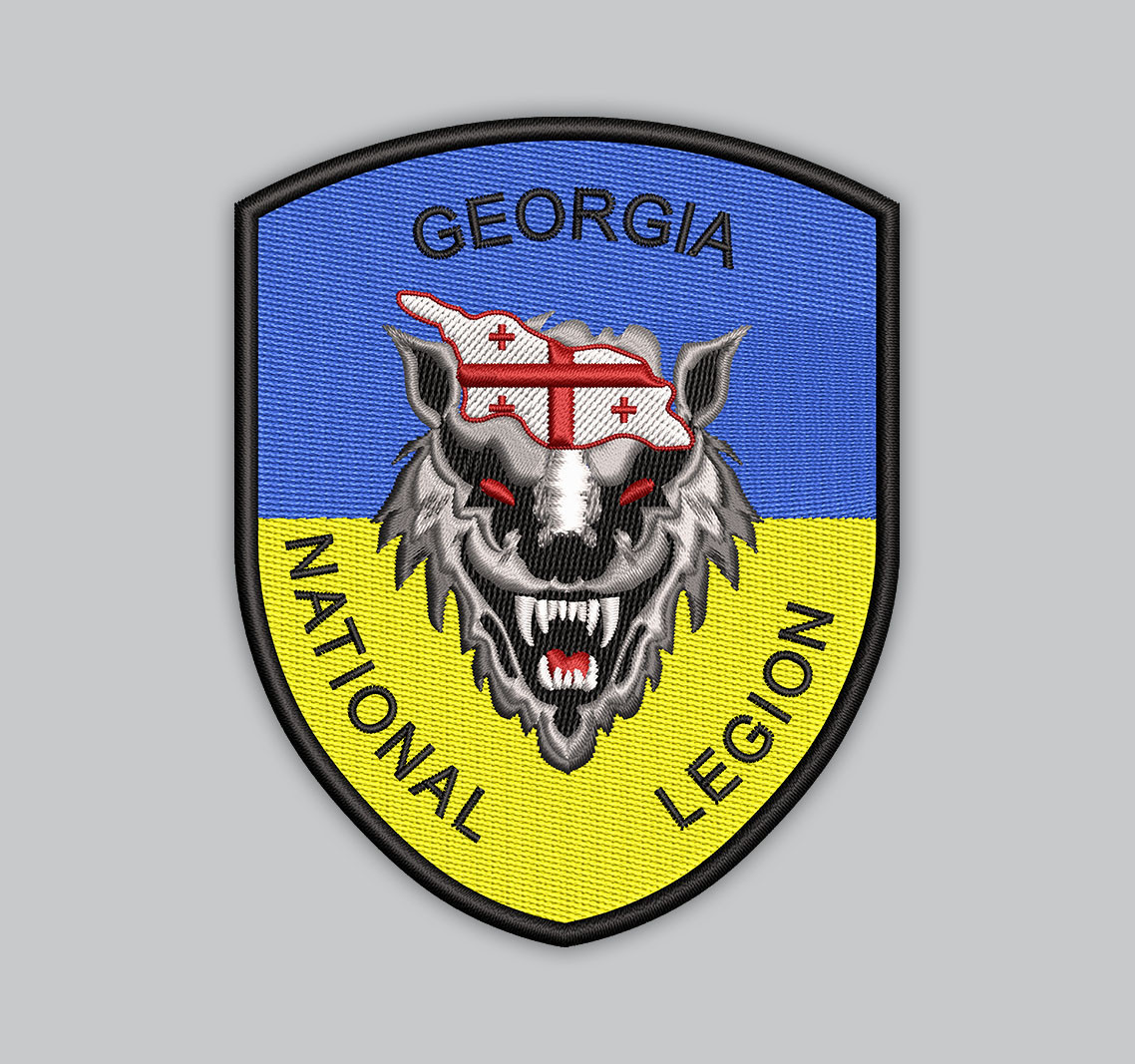 Шеврон GEORGIA NATIONAL LEGION Грузинський національний легіон 8см