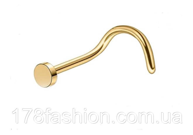 Сережка для пірсингу носа під золото, фото 1