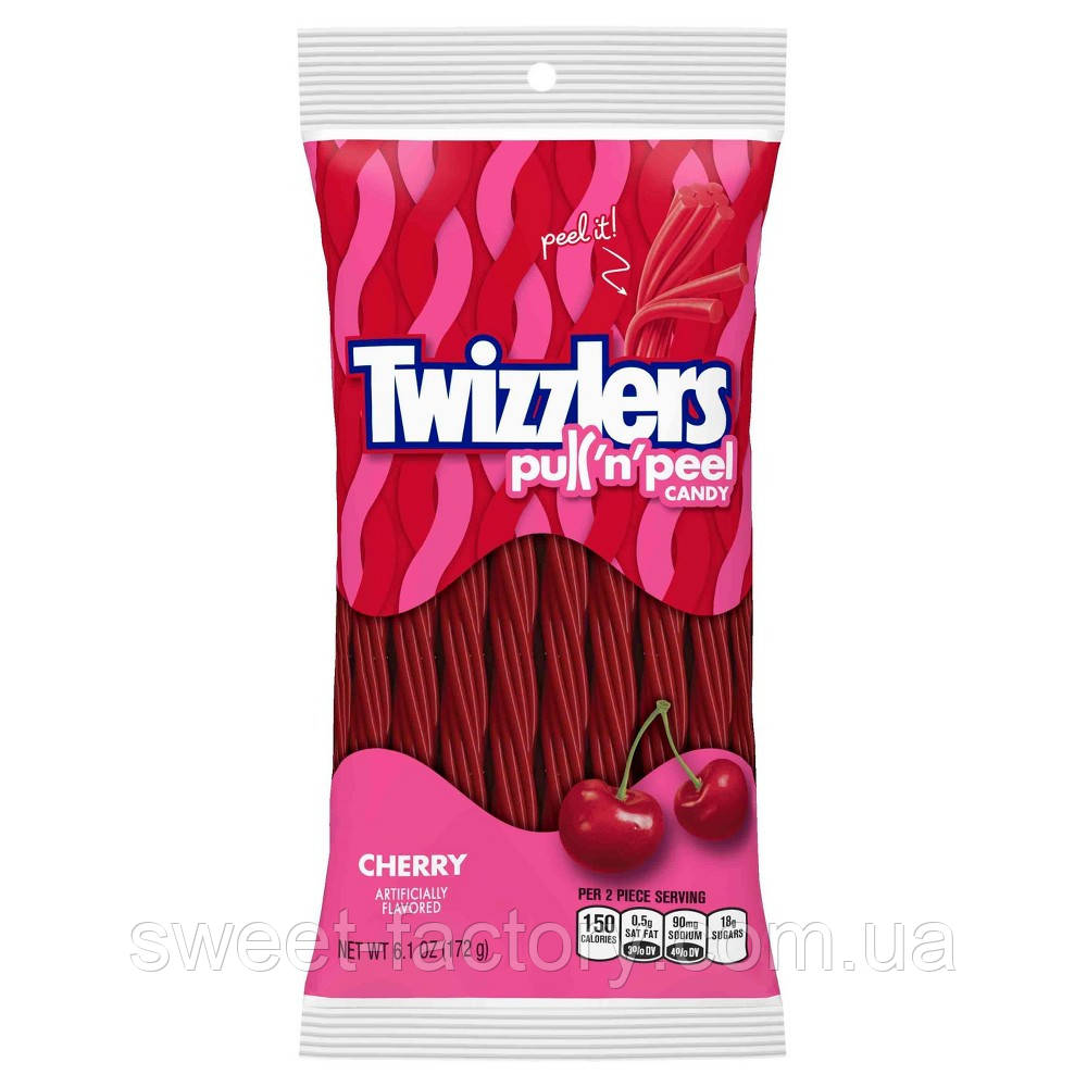 Жувальні цукерки Twizzlers Pull'n'Peel Cherry 172g, фото 1