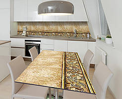 Наліпка 3Д вінілова на стіл Zatarga «Пісочний гілки » 600х1200 мм для будинків, квартир, столів, кофеєнь,