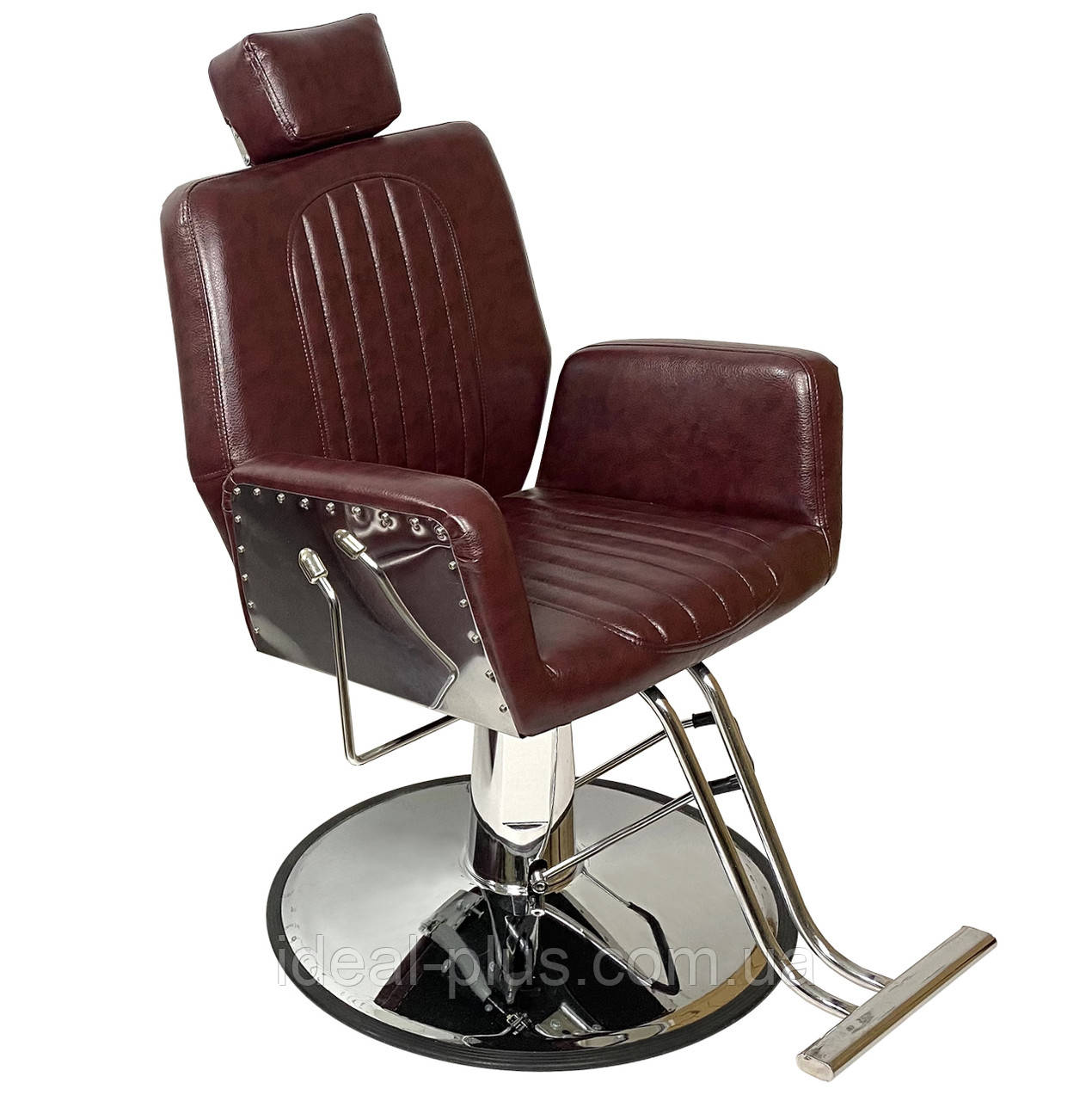 Крісло барбера LUX Infinity перукарське чоловіче крісло з підголівником Barber Shop крісла для барбершопу, фото 1