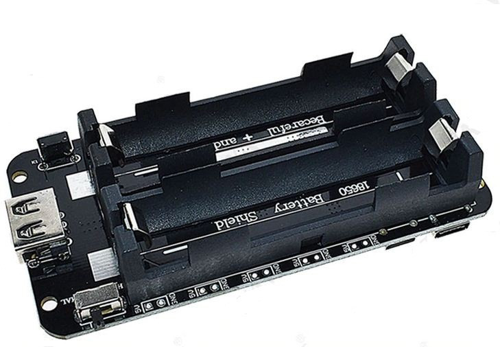 Модуль автономного (аварійного) живлення 2 А на 2х 18650 з USB-виходом