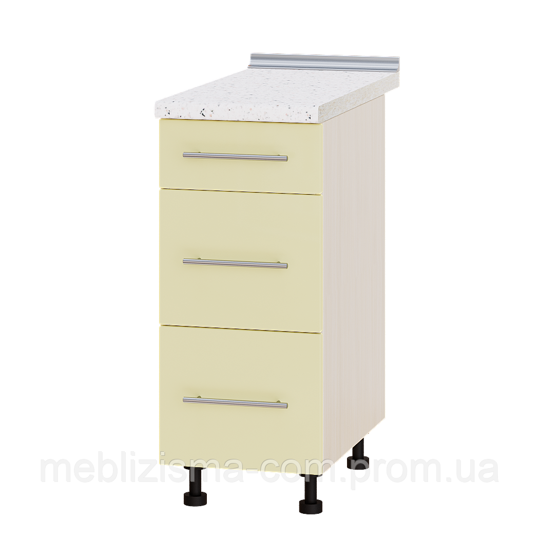 Кухня Модерн Модуль Низ Н87-350 Ваниль Глянец - Дуб Молочный 35х47х82см ...