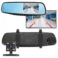 Автомобільний відеореєстратор-дзеркало (1080р, 4,3") DVR L9000 з задньою виносною камерою /Реєстратор в машину