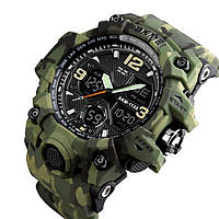 Камуфляжний годинник чоловічий наручний водонепроникний і протиударний Skmei Army, годинник для військових