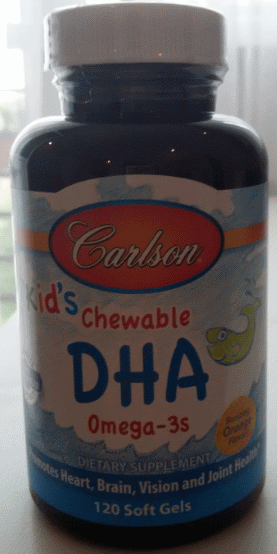  Дитячий риб'ячий жир у капсулах, Carlson, Kids Omega-3 Chewable DHA, Bursting Orange, 120 sgels