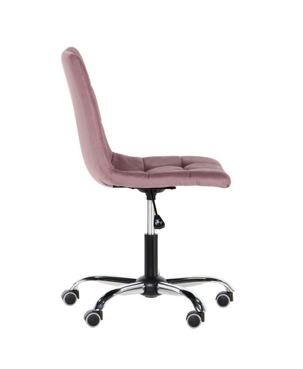 Кресло офисное без подлокотников мягкое поворотное Френки-RC Хром (Т+) Flox 77 лиловый цвет на колесах ТМ AMF - фото 5 - id-p1793912192