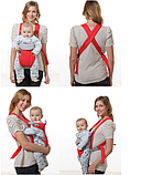 Рюкзак-слінг сумка кенгуру для перенесення немовля. Синій, фото 6