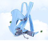 Рюкзак-слінг сумка кенгуру для перенесення немовля. Колір блакитний. (070/2), фото 7