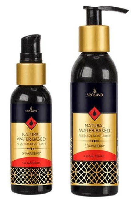 Лубрикант з дозатором на водній основі з ароматом полуниці Sensuva Natural Strawberry (57мл), фото 1