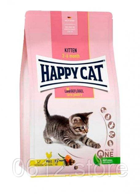 Сухий корм Happy Cat Kitten Land Geflügel зі смаком птиці кошенятам від 5 тижнів до 6 місяців, 4 кг, фото 1