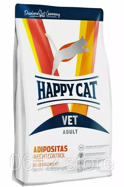 Happy Cat VET Diet Adipositas сухий дієтичний корм для котів з надлишковою вагою, 1 кг, фото 1