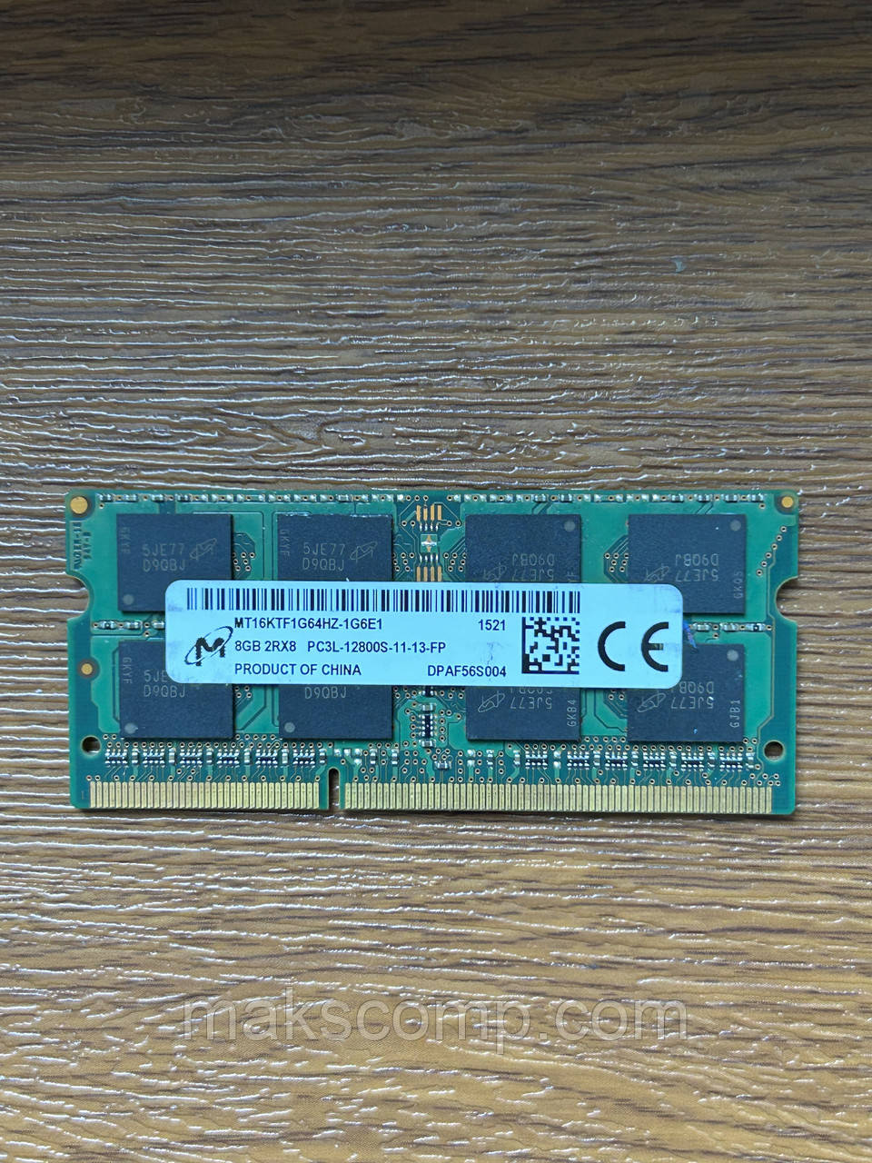 Пам'ять Micron 8Gb So-DIMM PC3-12800S DDR3 1.35v/1.5v (MT16KTF1G64HZ-1G6E1)