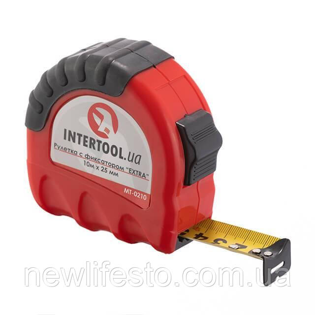 Рулетка з фіксатором 10м "EXTRA" INTERTOOL МТ-0210