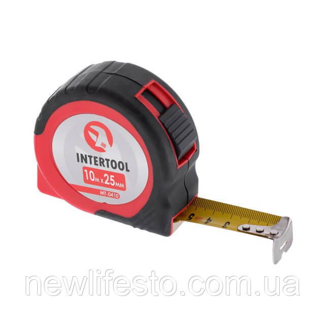 Рулетка з металевим полотном 10м INTERTOOL МТ-0410