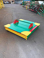 Пісочниця ТРАНСФОРМЕР (Закривається) Розмір 1300х1300х400 (Складена). Будь-який колір