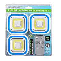 Бездротовий світильник 3СОВ для ніш, шаф LED light with Remote Control Set з пультом та таймером