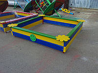 Игровая площадка песочница со столиком 1500х1500х240мм. Ігрова конструкція пісочниця. Колір на вибір