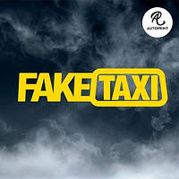 Наклейка на авто Fake taxi 20х5см